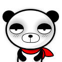 Lovely panda superman animated emoji