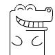 Funny lovely crocodile emoji