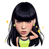 22 Extending individuality girl emoticons