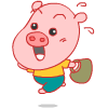 16 Happy pigs funny animated emoticons
