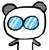 16 Glasses panda animated emoticons downloads