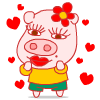 16 Happy pigs funny animated emoticons