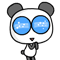 16 Glasses panda animated emoticons downloads