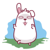 24 Lovely fat rabbit animated free emoticons downloads