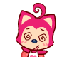 30 Lovely pink fox chat emoji