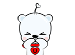 Cute polar bear funny emoji gifs download