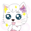 45 Beautiful elegant white cat emoji gifs to download