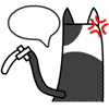 15 Pretending cute anime gifs of black and white cat emoji download