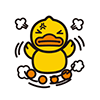 8 Lovely panic yellow duck emoji gifs to download