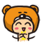 14 Cute bear boy emoji gifs