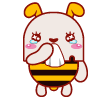 23 lovely super rabbit bees emoji gifs to download