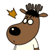 20 Funny cartoon reindeer emoji gifs