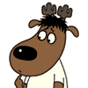20 Funny cartoon reindeer emoji gifs