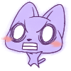 17 Purple cat QQ emoticons gifs