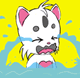 37 Funny interesting white cat animation emoji gifs