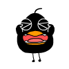 11 Funny black crow animated gifs emoji whatsapp