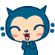50 Cute blue little demon emoji gifs