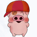 10 Lovely Mcdull pig emoji gifs