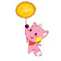 106 Cute pink fox emoji gifs