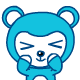18 Funny cute blue raccoon emoji gifs