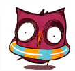 31 Cute funny cartoon owl emoji gifs