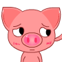 40 Super cute red pig emoji gifs