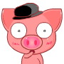40 Super cute red pig emoji gifs