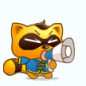 19 Cute comic cartoon raccoon emoji gifs emoticons