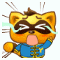 19 Cute comic cartoon raccoon emoji gifs emoticons