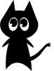 21 Funny black cat emoji gifs to download