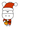 8P Lovely rabbit for Christmas emoji gifs