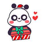 24 Christmas panda emoji emoticons gifs blessing