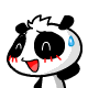 25 The black rim of the eye of funny panda emoji gifs