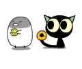 27 Poor little black cat emoji gifs free download