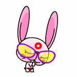 19 Lovely rabbit with glasses emoji gifs