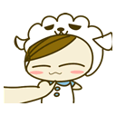 15 Super cute Sheep baby girl emoji gifs Emoticons Free Download