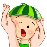 10 Funny Watermelon boy Pumpkin girl emoticons gifs emoji download
