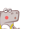 26 Miss rabbit and Mr. Hippo emoji gifs free download