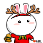 16 Cute Christmas animal expression emoji gifs download