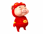 11 Lovely Pig Superman emoji gifs free download
