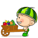16 Cute watermelon boy emoji gifs downloads