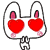 22 Super cute little white rabbit emoji gifs free download