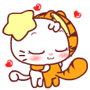 10 Super cute little tiger emoji gifs free download