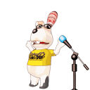 8 Funny singer bunny emoji gifs download