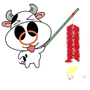 10 Cute little cow emoji gifs free download
