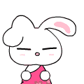 6 Super cute little white rabbit emoji gifs free download