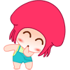 10 Cute jellyfish girl emoji gifs free downlaod