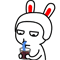 47 Lovely rabbit life expression chat picture emoji