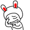 47 Lovely rabbit life expression chat picture emoji