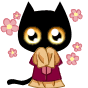 12 Wear hanfu cat emoticons gif iPhone emoji Animoji free download